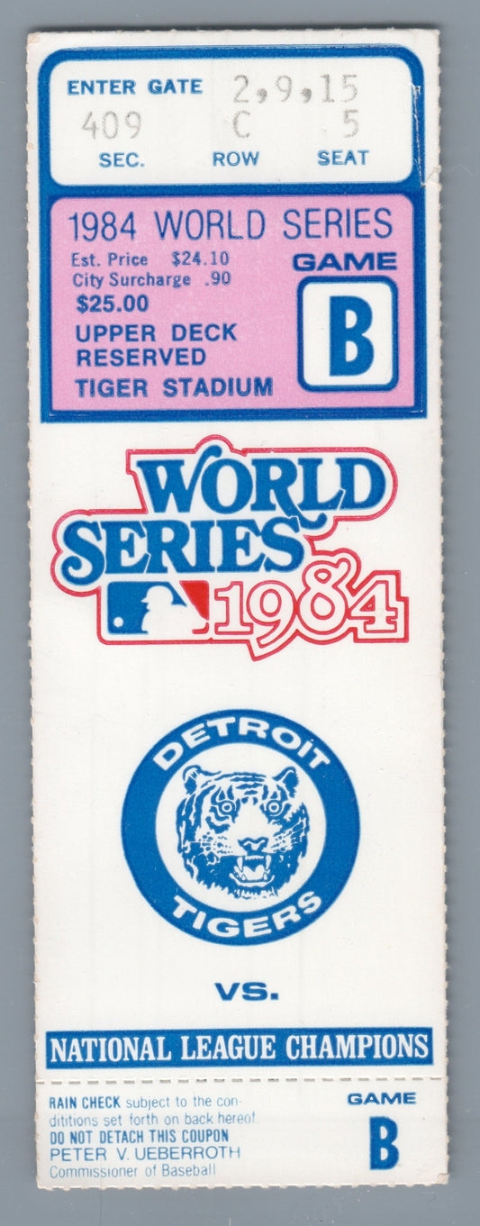 Alan Trammell 2-Home Runs 4RBI's World Series MVP Game 4 Ticket Stub, This is Trammell at his very best. Detroit Tigers Beat San Diego Padres 4-2 Take 3-1 Series Lead